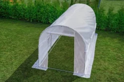 Växthus 3x2x2 meter - vitt - med 6 myggnätsfönster - 6m2