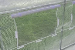 Växthus 3x2x2 meter - vitt - med 6 myggnätsfönster - 6m2