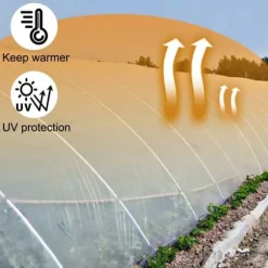 Växthusfilm, polyetenfilm 32x25 fot, växthusplast - optimal för odling och skydd av växter.