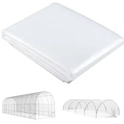Växthusfolie 8x10 m, vattentät med UV-skydd, extra tjock, transparent