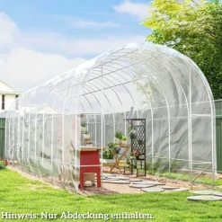 Växthusfolie 8x10 m, vattentät med UV-skydd, extra tjock, transparent