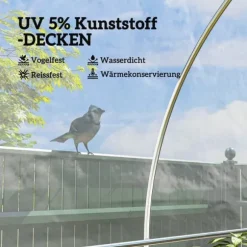 Växthusfolie 8x10 m, vattentät med UV-skydd, extra tjock, transparent