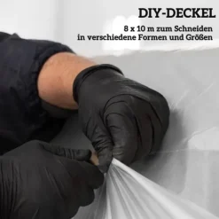 Växthusfolie 8x10 m, vattentät med UV-skydd, extra tjock, transparent