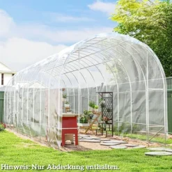 Växthusfolie 8x10 m, vattentät med UV-skydd, extra tjock, transparent