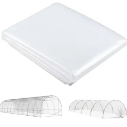 Växthusfolie 6x10 m, vattentät med UV-skydd, extra tjock, transparent