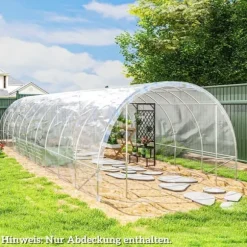 Växthusfolie 6x10 m, vattentät med UV-skydd, extra tjock, transparent