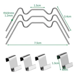 Växthusklamrar i Rostfritt Stål 100-Piece