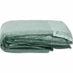 Växthusöverdrag i PE - Skydd för växter med fönster | Färg: Grön | Storlek: 300x600x200 cm