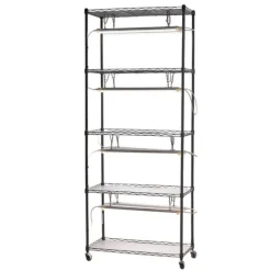 Växthylla med odlingslampor - Inomhus odlingshylla - 180 cm - Med hjul - Fullspektrum 192 W 5000 K - Kraftig metall - För förodling