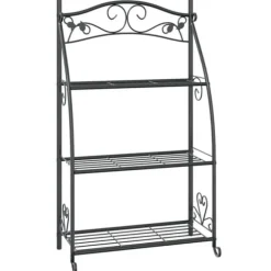 Växthylla svart 56x30x96 cm stål