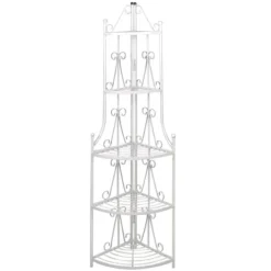 Växthylla vit med 5 hyllor - Växtställ