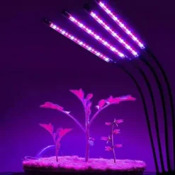 Växtlampa / växtbelysning med 4 flexibla LED lysrör 1-pack