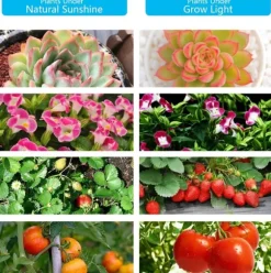 Växtlampa / växtbelysning med 4 flexibla LED lysrör 1-pack