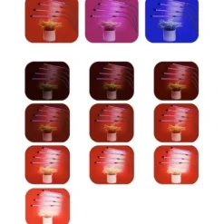 Växtlampa med Stativ / Växtbelysning - 4 LED-paneler