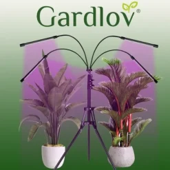 Växtlampa med Stativ / Växtbelysning - 4 LED-paneler