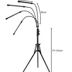 Växtlampa med Stativ / Växtbelysning - 4 LED-paneler