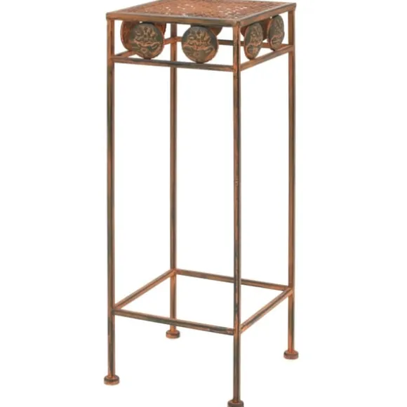 Växtstativ 3 delar vintage stil metall rostfärgade