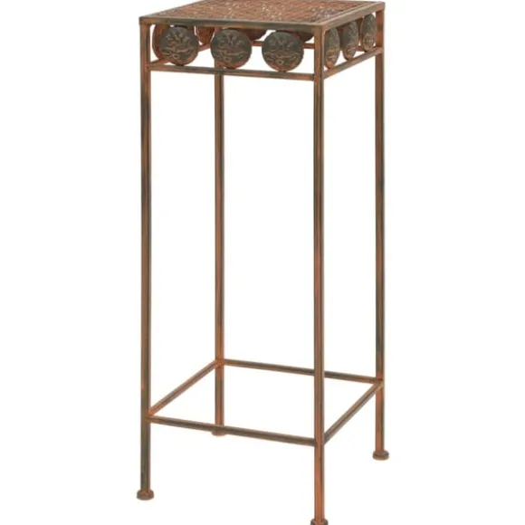 Växtstativ 3 delar vintage stil metall rostfärgade