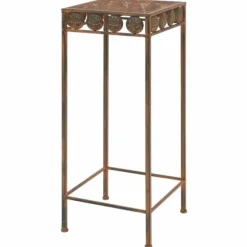 Växtstativ 3 delar vintage stil metall rostfärgade