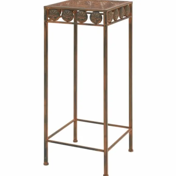 Växtstativ 3 delar vintage stil metall rostfärgade