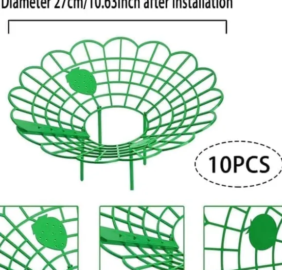 Växtstöd för jordgubbar, grönsaker och andra växter - Jordgubbshållare 10-pack