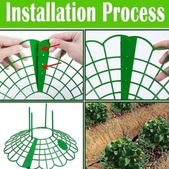 Växtstöd för jordgubbar, grönsaker och andra växter - Jordgubbshållare 10-pack