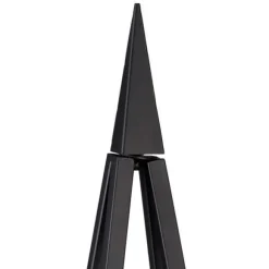 Växtstöd Obelisk, 132x36x34 cm, Svart