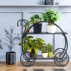 Växtställ, 66×36×64 cm, Svart