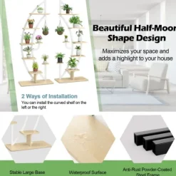 Växtställ, 60×30×155 cm, Vit