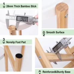 Växtställ - Hörn, rund blomhylla för krukor - 4 Nivåer - Inomhus/Utomhus - Trä - Orange