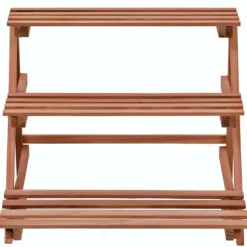 Växtställ - Living Växtställ 3 nivåer cedarträ 48x45x40 cm