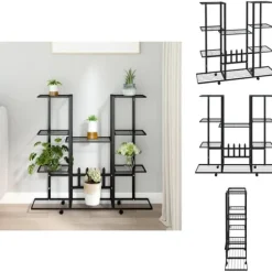 Växtställ - Living Växtställ på hjul 94,5x24,5x91,5 cm svart järn