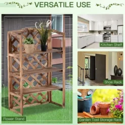 Växtställ 3 nivåer gran kompakt robust för inne/ute Modell 8