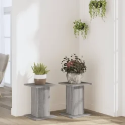 Växtställ 2 st grå sonoma 30x30x40 cm konstruerat trä