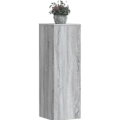 Växtställ 2 st grå sonoma 33x33x100 cm konstruerat trä