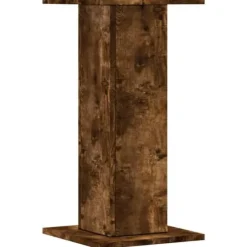 Växtställ 2 st rökfärgad ek - Stabilt konstruerat trä | Storlek: 30x30x60 cm