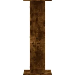 Växtställ 2 st rökfärgad ek i konstruerat trä - Stabilt och hållbart | Storlek: 30x30x80 cm