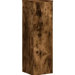 Växtställ 2 st rökfärgad ek 25x25x80 cm konstruerat trä