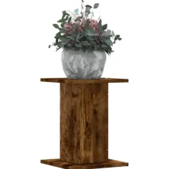 Växtställ 2 st rökfärgad ek 30x30x40 cm konstruerat trä