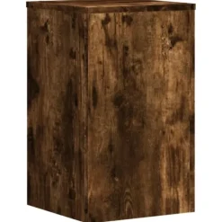 Växtställ 2 st rökfärgad ek 30x30x50 cm konstruerat trä