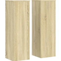 Växtställ 2 st sonoma ek 25x25x80 cm konstruerat trä