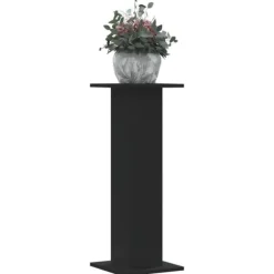 Växtställ 2 st svart 30x30x80 cm konstruerat trä