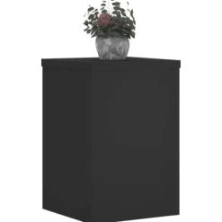 Växtställ 2 st svart 25x25x35 cm konstruerat trä