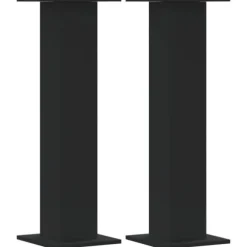Växtställ 2 st svart 30x30x95 cm konstruerat trä