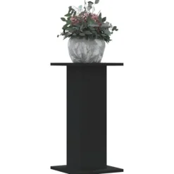 Växtställ 2 st svart 30x30x60 cm konstruerat trä