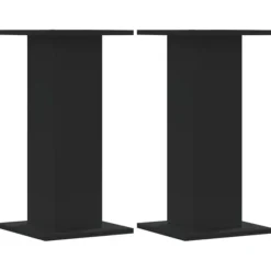 Växtställ 2 st svart 30x30x60 cm konstruerat trä