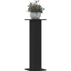Växtställ 2 st svart 30x30x95 cm konstruerat trä
