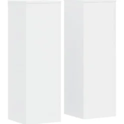 Växtställ 2 st vit 33x33x100 cm konstruerat trä