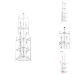 Växtställ - Växthylla vit med 5 hyllor