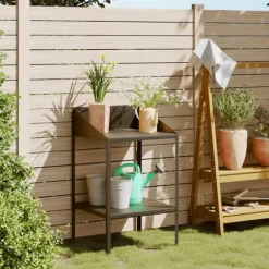 Växtställ antracit 56,5x54,5x100 cm galvaniserat stål